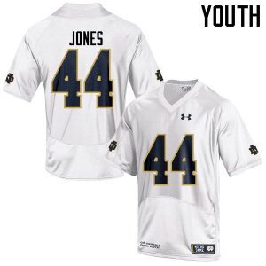 Notre Dame Fighting Irish Youth Jamir Jones #44 White Under Armour Authentic Stitched College NCAA Football Jersey GDR2799NW